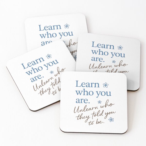 Item preview, Self-Love Inspirational Design - Learn Who You Are - Affirmations - Positivity - Minimalist designed and sold by ItsSimplyHer.