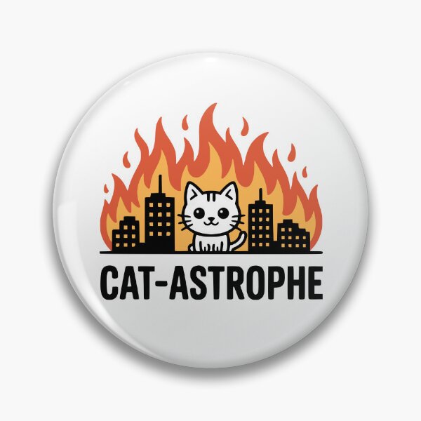 Item preview, Cat-Astrophe! Cute Cat Pun designed and sold by PMCreative.