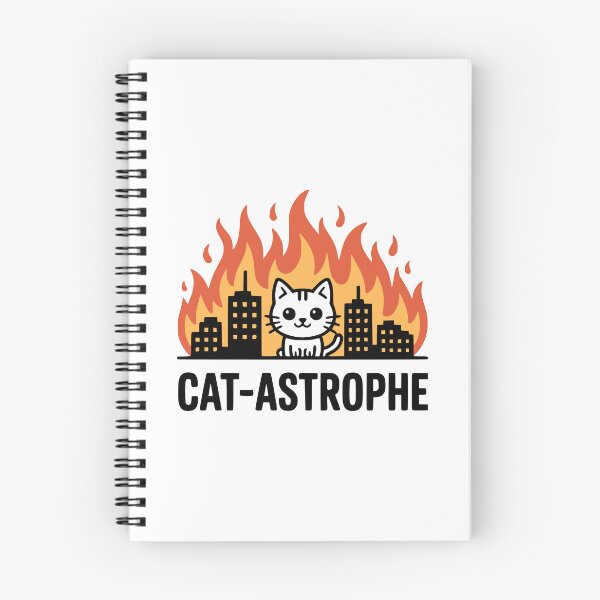Item preview, Cat-Astrophe! Cute Cat Pun designed and sold by PMCreative.