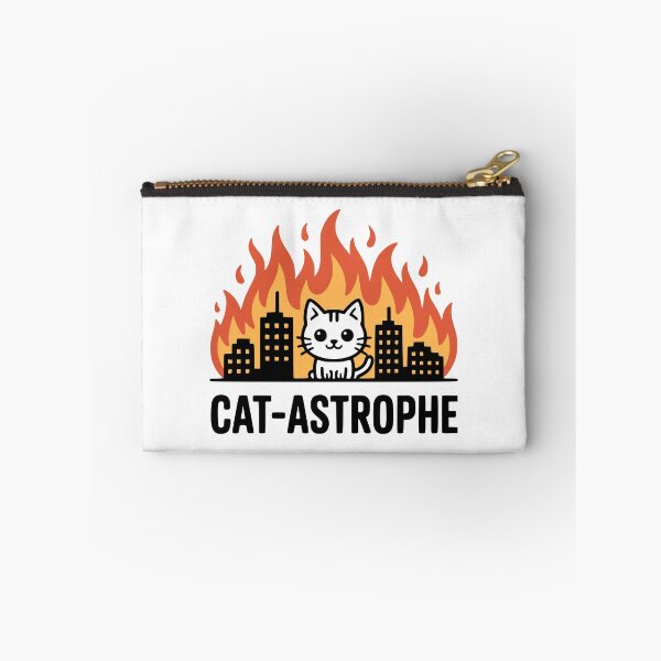 Item preview, Cat-Astrophe! Cute Cat Pun designed and sold by PMCreative.