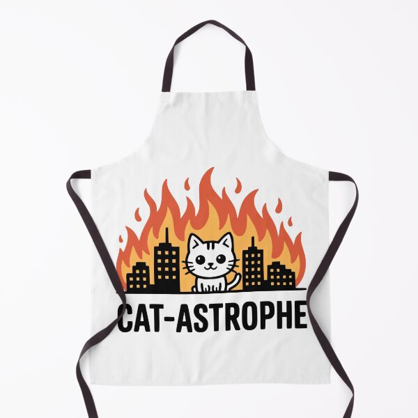 Item preview, Cat-Astrophe! Cute Cat Pun designed and sold by PMCreative.