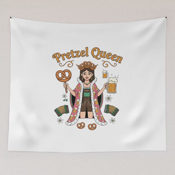Item preview, Oktoberfest Pretzel Queen – Funny German Beer Festival Design, Bavarian Party Shirt, Pretzel Lover Gift designed and sold by Infinirish.