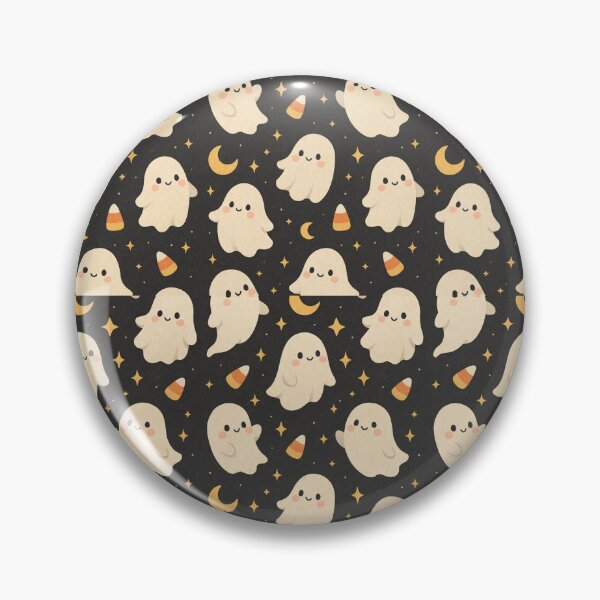 Item preview, Kawaii Ghosts & Candy Corn Pattern – Spooky Cute designed and sold by BadaBingBear.
