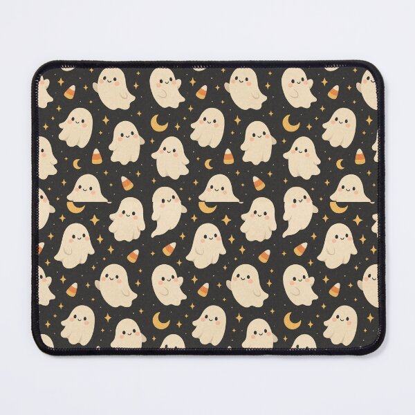 Item preview, Kawaii Ghosts & Candy Corn Pattern – Spooky Cute designed and sold by BadaBingBear.