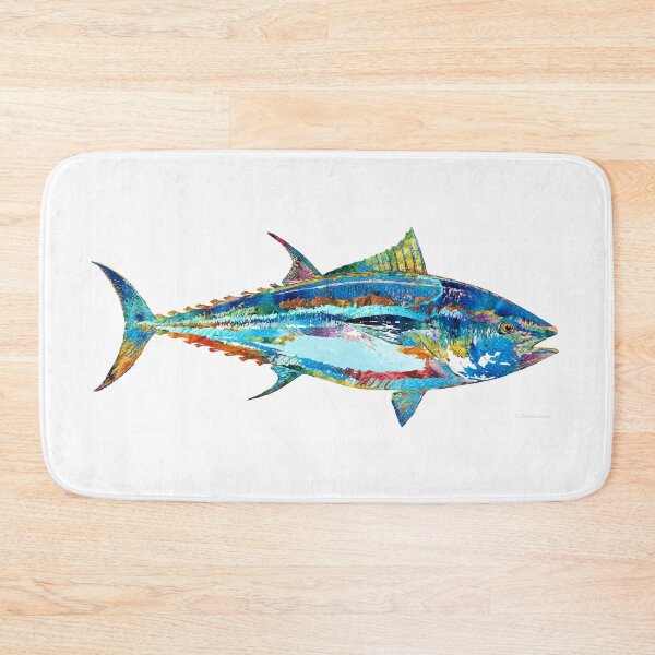Item preview, Colorful Bluefin Tuna Fish On White designed and sold by Sharon Cummings Art.
