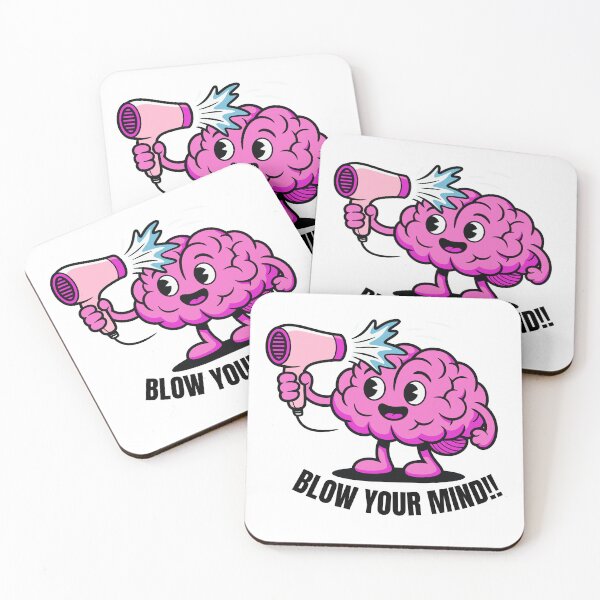 Item preview, Funny Brain Blow Dryer Cartoon Blow Your Mind Design designed and sold by styleonestaa.