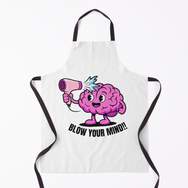 Item preview, Funny Brain Blow Dryer Cartoon Blow Your Mind Design designed and sold by styleonestaa.