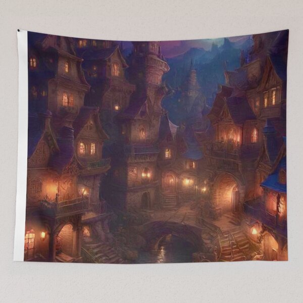 Artikelvorschau, Realms Town – Fantasy-Art-Konzept entworfen und verkauft von Delerat7.