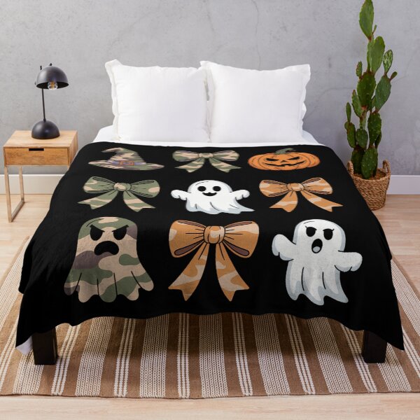 Item preview, Coquette Ghost Bow Hunting Halloween Pumpkin Camouflage designed and sold by DoorwayThreads.
