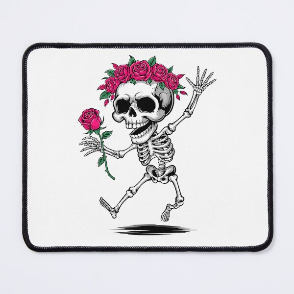 Item preview, Dancing Skeleton with Roses Floral Skull Halloween Design designed and sold by styleonestaa.