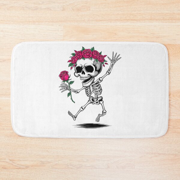 Item preview, Dancing Skeleton with Roses Floral Skull Halloween Design designed and sold by styleonestaa.
