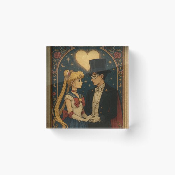 Item preview, Sailor Moon & Tuxedo Mask – The Lovers Tarot Card designed and sold by MaBakerArt.