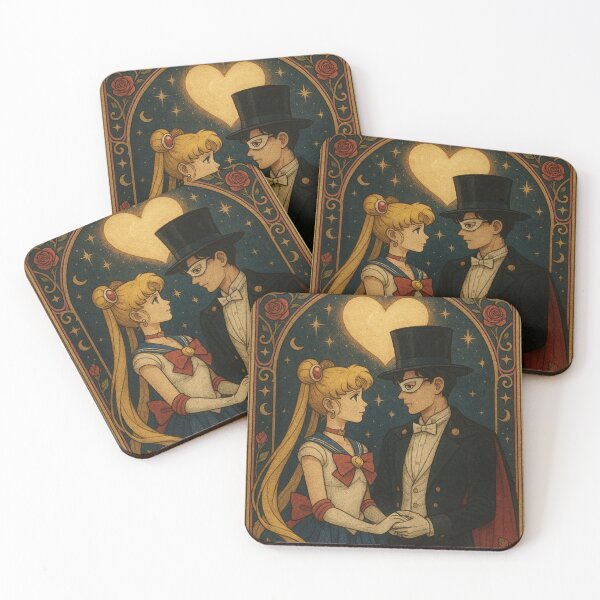 Item preview, Sailor Moon & Tuxedo Mask – The Lovers Tarot Card designed and sold by MaBakerArt.