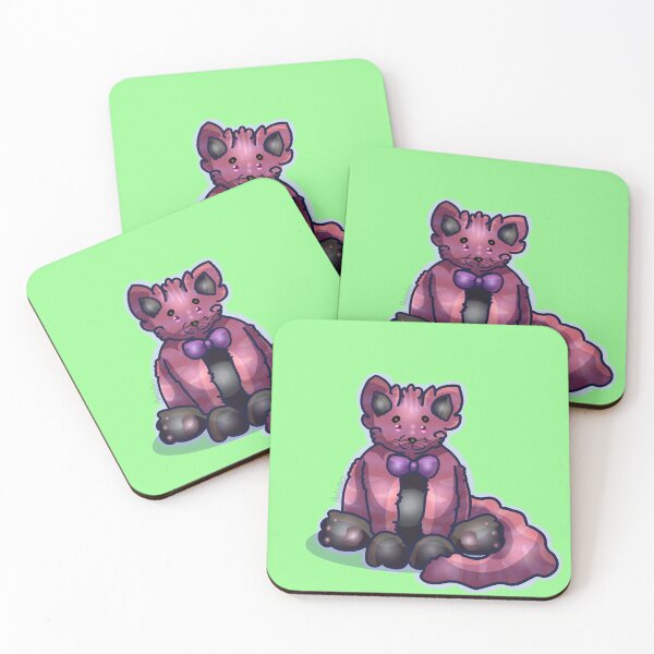 Item preview, Cute Chibi Pink Cat With Purple Bowtie designed and sold by AHumanArtMachine.