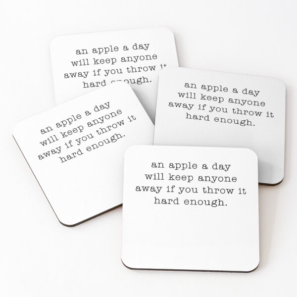 Item preview, An apple a day will keep anyone away if you throw it hard enough – funny sarcasm designed and sold by SkeletonsDanger.