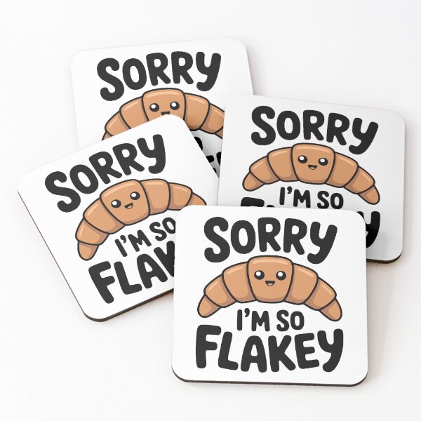 Item preview, Sorry I'm So Flakey! Cute Croissant Pun designed and sold by PMCreative.
