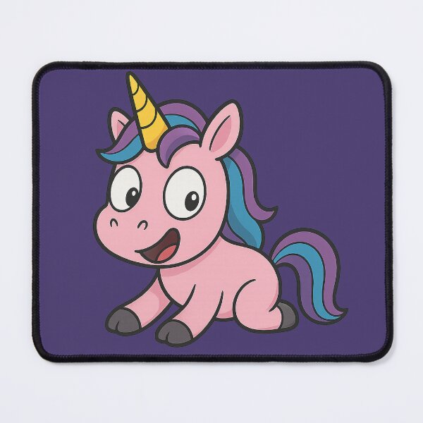 Item preview, Cartoon unicorn crouching designed and sold by AJTees99.