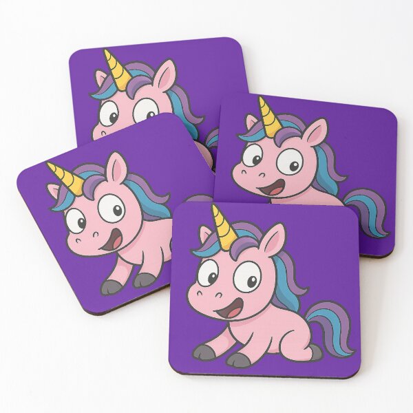 Item preview, Cartoon unicorn crouching designed and sold by AJTees99.