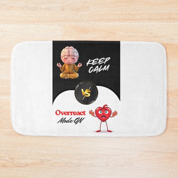 Item preview, Brain vs Heart – Keep Calm vs Overreact Mode On designed and sold by Red White Blue Studio.
