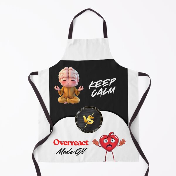 Item preview, Brain vs Heart – Keep Calm vs Overreact Mode On designed and sold by Red White Blue Studio.