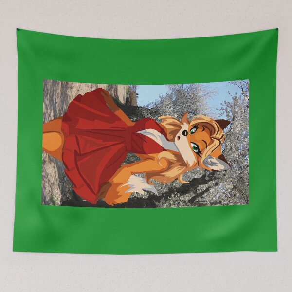 Item preview, Foxy in Red 2025 designed and sold by KlakkDrawsStuff.