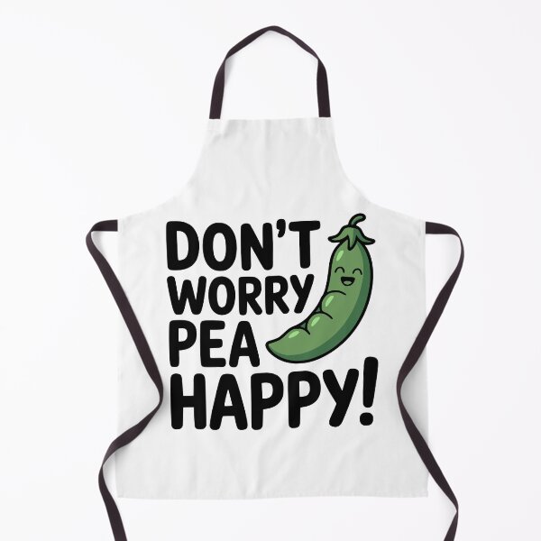 Item preview, Don't Worry Pea Happy! Cute Pea Pod Pun designed and sold by PMCreative.