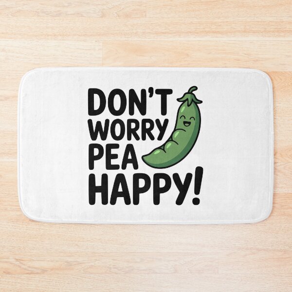 Item preview, Don't Worry Pea Happy! Cute Pea Pod Pun designed and sold by PMCreative.