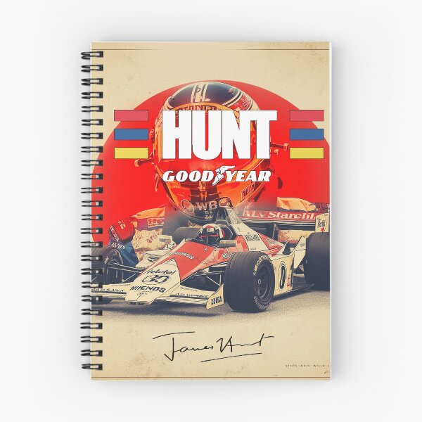 Item preview, Vintage poster illustration of legendary pilot James Hunt! designed and sold by Racing Art Store 2025.