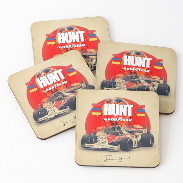 Item preview, Vintage poster illustration of legendary pilot James Hunt! designed and sold by Racing Art Store 2025.