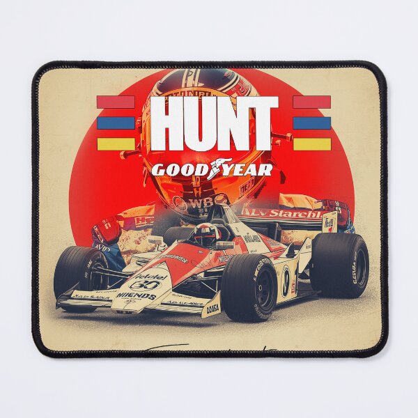 Item preview, Vintage poster illustration of legendary pilot James Hunt! designed and sold by Racing Art Store 2025.