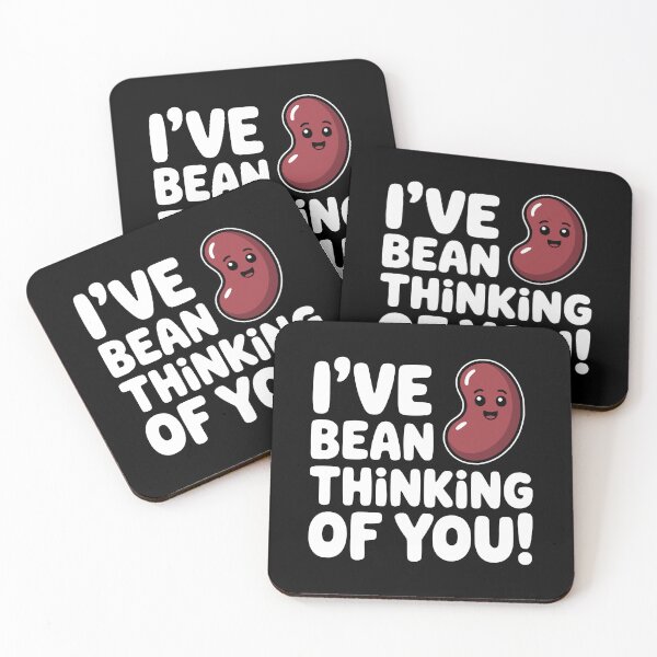 Item preview, I've Bean Thinking Of You! Funny Kidney Bean Pun designed and sold by PMCreative.