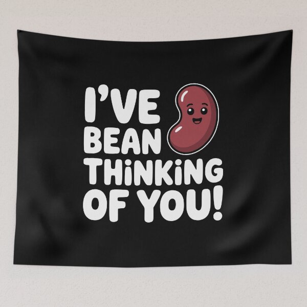 Item preview, I've Bean Thinking Of You! Funny Kidney Bean Pun designed and sold by PMCreative.
