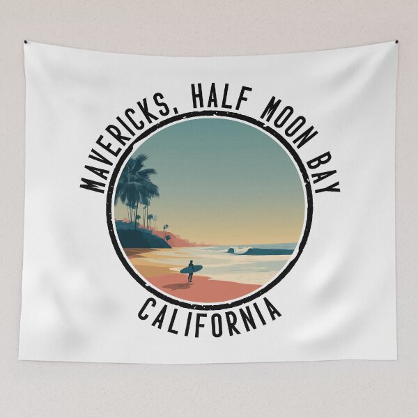 Item preview, Mavericks, Half Moon Bay - California (with Black Lettering) designed and sold by VelvetRoom.