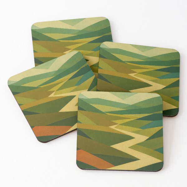 Item preview, Geometric landscape with river designed and sold by Sigtrix.
