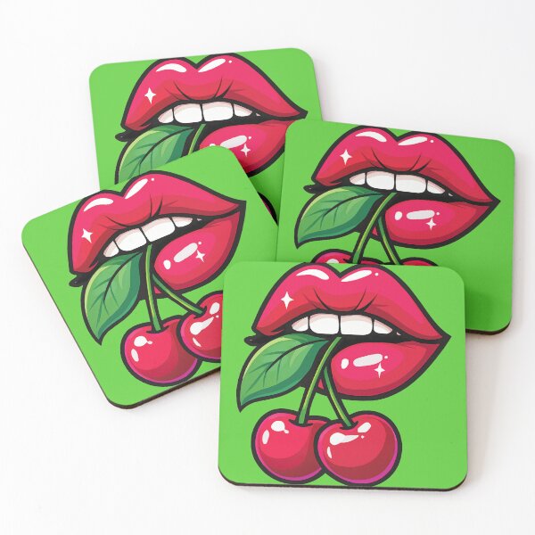 Item preview, Lips with cherries designed and sold by PRINTARTLAB.