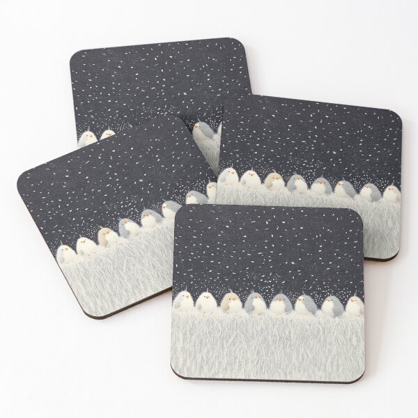 Item preview, Cozy Winter Bird Lineup on Snowy Perch designed and sold by zzz888.