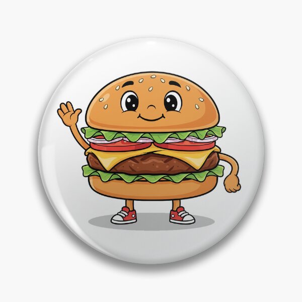 Item preview, A happy hamburger mascot designed and sold by KinnearDesign.