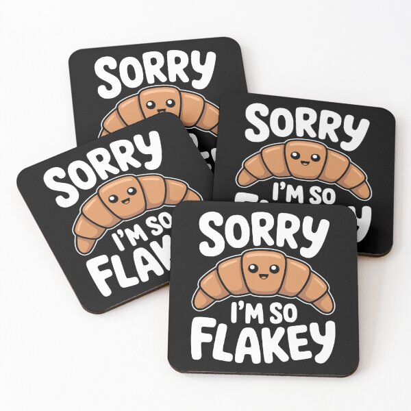 Item preview, Sorry I'm So Flakey! Funny Croissant Pun designed and sold by PMCreative.
