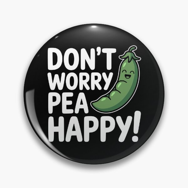 Item preview, Don't Worry Pea Happy! Funny Vegetable Pun designed and sold by PMCreative.