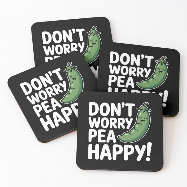 Item preview, Don't Worry Pea Happy! Funny Vegetable Pun designed and sold by PMCreative.