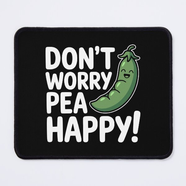 Item preview, Don't Worry Pea Happy! Funny Vegetable Pun designed and sold by PMCreative.