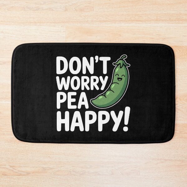 Item preview, Don't Worry Pea Happy! Funny Vegetable Pun designed and sold by PMCreative.