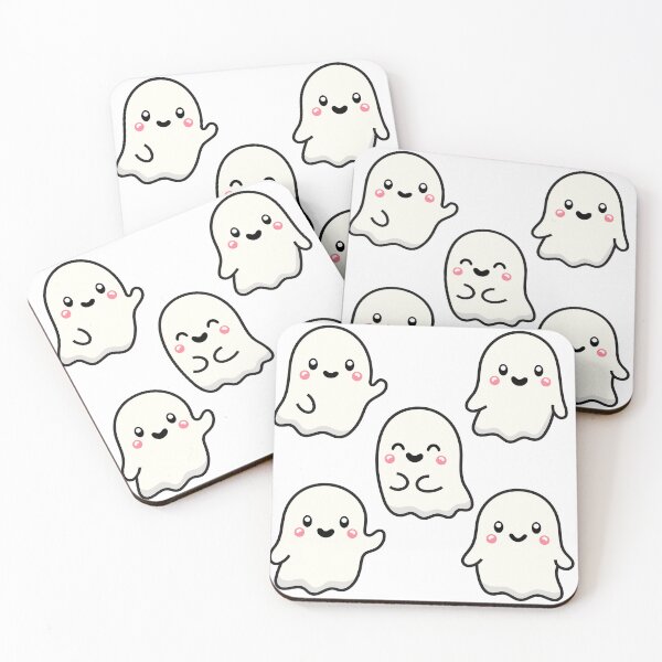 Item preview, PACK 3 Cute and Adorable Kawaii Happy Halloween GHOST designed and sold by DibujandoPorfa.