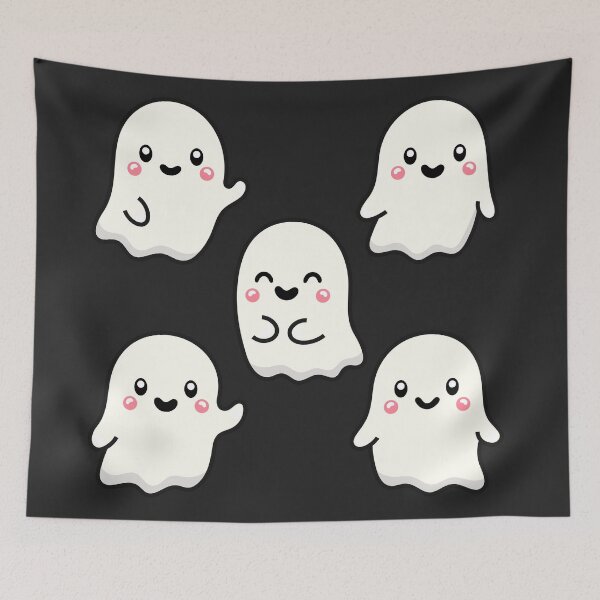 Item preview, PACK 3 Cute and Adorable Kawaii Happy Halloween GHOST designed and sold by DibujandoPorfa.