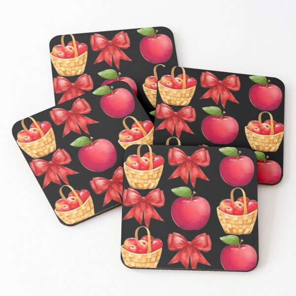Item preview, Apple Basket Grid – Cute Fall Fruit & Bow Pattern designed and sold by haitrieuic96.