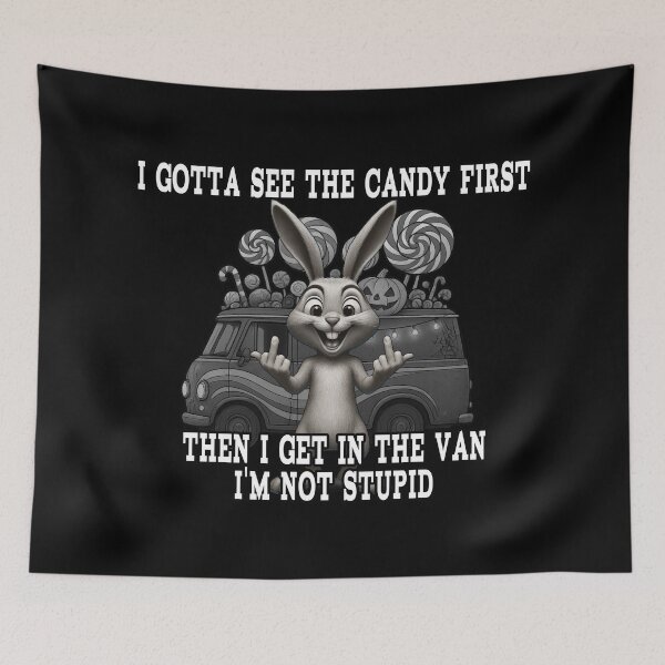 Item preview, Funny Candy Van Bunny – Dark Humor Cartoon Design designed and sold by A-T-H.