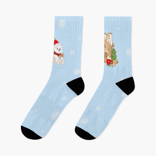Item preview, Cute Polar Bear in Santa Hat with Gingerbread House and Hot Chocolate.  designed and sold by JohanaStyle.