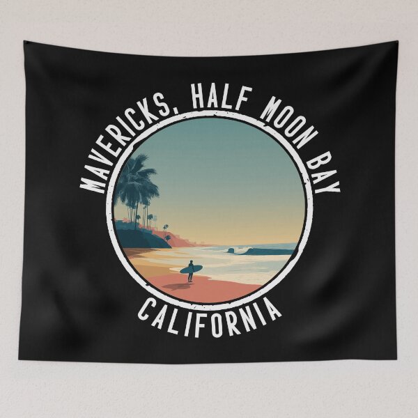Item preview, Mavericks, Half Moon Bay - California (with White Lettering) designed and sold by VelvetRoom.