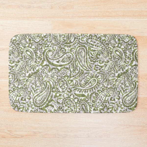 Item preview, Tear Drop Paisley-Burnish Moss Green Two Tonal designed and sold by Fabricatemyart.