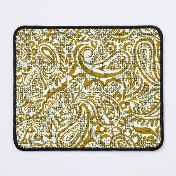 Item preview, Tear Drop Paisley-Burnish Mustard Yellow Two Tonal designed and sold by Fabricatemyart.